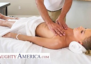 Deleterious America Emma Hix gets a rub-down and cock