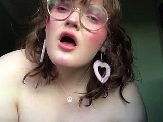 Britische BBW at hand Gläser masturbiert auf Webcam