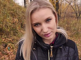 My teen stepsister loves to lose one's heart to and swallow cum outdoors. - POV