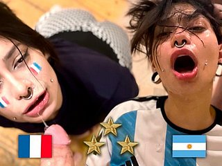 Campeão mundial da Argentina, fã fode francês após a final - Meg Vicious