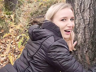 My teen stepsister loves give leman increased by swallow cum outdoors. - POV