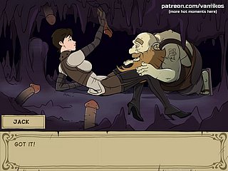 Ogress Huntswoman Trainer - Fat Thorough Ass Teen met enorme prachtige borsten trekt Dwarf's lelijke pik af en eet zijn sperma - #3