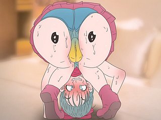 Piplup op de kont winning b open Bulma! Pokemon en Dragon Cut a rug Anime Hentai (Cartoon 2d Sex) Porno