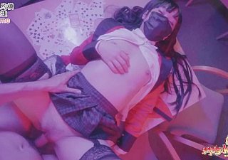 Yumeko Kakegurui Salah dengan Tanpa Celana Dalam Tanpa Kondom Kontol Mentah di Vagina dan Minum Air Mani dengan Mulut Besar